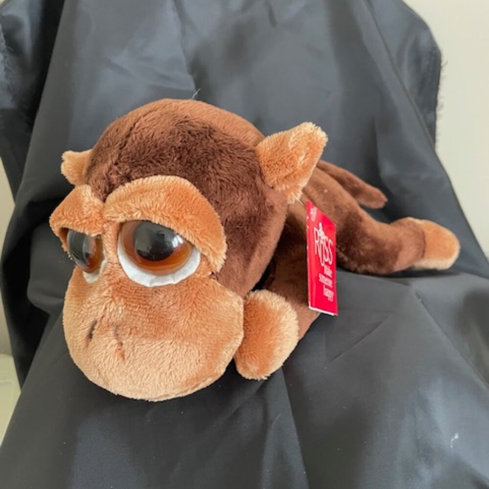 Russ Berrie Rare Duggleby Brown Monkey 11” Plush Stuffed Animal – NWT